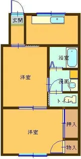 富士コーポ【1階】の間取り