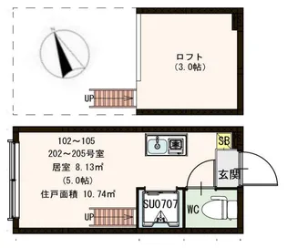 ユースター 南砂【1階】の間取り