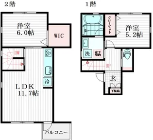 グランデュオ西尾久【1階】の間取り