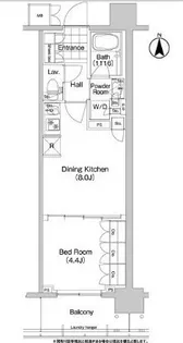 1DKの間取り画像