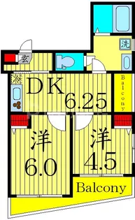 エスポワール西が丘【2階】の間取り