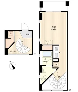 プライムアーバン目黒三田【1階】の間取り