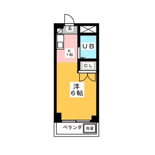 1Rの間取り画像