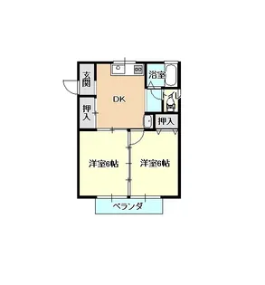 コーポラス雪月花【2階】の間取り