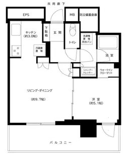 大宮スカイ&スクエア ザ・レジデンス【4階】の間取り