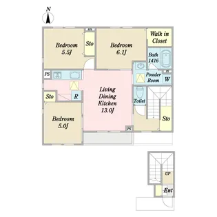 3LDKの間取り画像