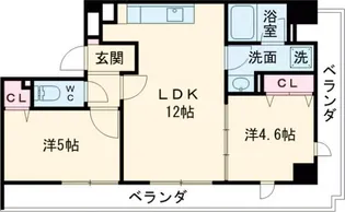 大阪府堺市堺区中之町東3【マンション】の間取り