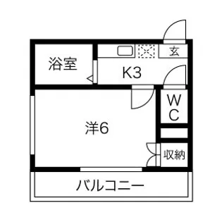 壱番館【4階】の間取り