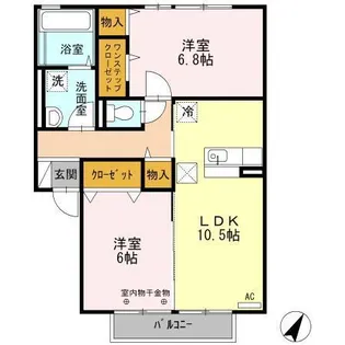 ファイン・クレストB【1階】の間取り