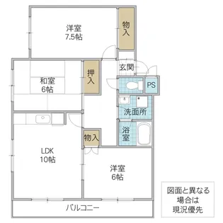 プレミール見和【3階】の間取り