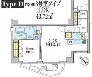 ドゥーエ五反田【9階】の間取り