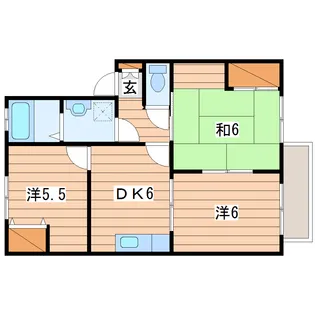 クレールコート2号館【2階】の間取り