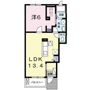 イーストヴィラ【1階】の間取り