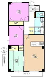 ライフコア上千田【3階】の間取り