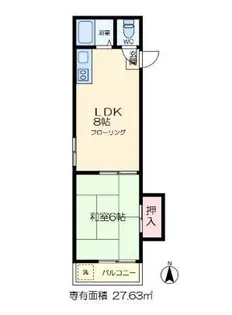 ハイツ山田【1階】の間取り