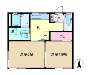 ハイツ吉田【1階】の間取り