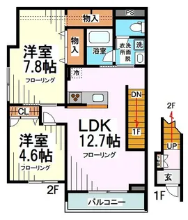 東京都杉並区方南1【アパート】の間取り