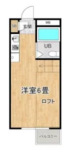 ビアン国立【3階】の間取り