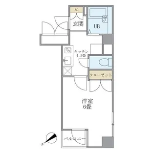 神奈川県横浜市中区万代町3【マンション】の間取り