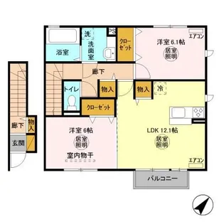 MilkeyWay(ミルキーウェイ)【2階】の間取り