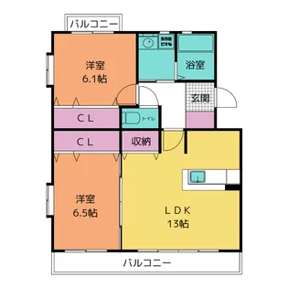 リヴグランス【2階】の間取り