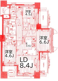 セルアージュ横濱鶴見アストレ【9階】の間取り