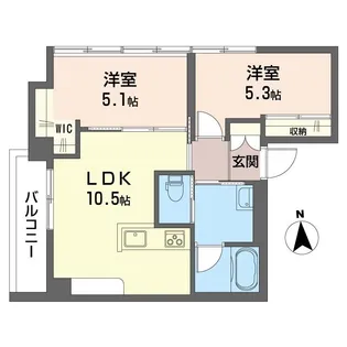 アートヒルズ中野新橋【2階】の間取り
