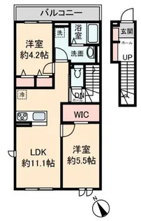 Orchid(オーキッド)B【2階】の間取り
