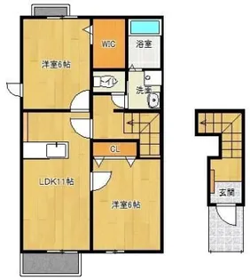 サニーヒルズ【2階】の間取り