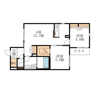 Grace court西棟【1階】の間取り