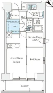 リテラス西日暮里【4階】の間取り