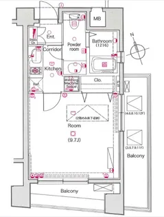 L-flat鶯谷【3階】の間取り