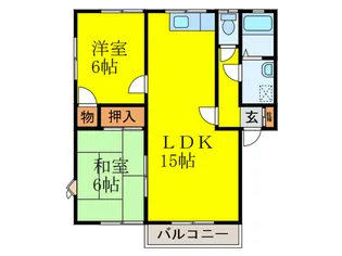 クレイドゥル乙金台【2階】の間取り