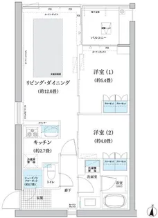 東京都世田谷区砧2【マンション】の間取り