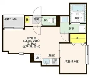 HT鳴海町片坂【1階】の間取り