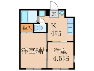 サンシャレイ下井草【1階】の間取り