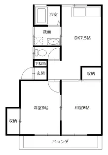 槻岡ハイツ【1階】の間取り