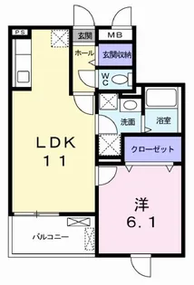 カーサ グリシナ【3階】の間取り