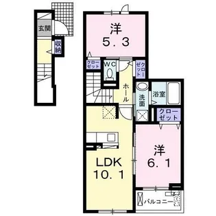 ブローテ II【2階】の間取り