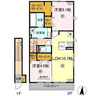 premier couleur(プルミエクルール)【2階】の間取り