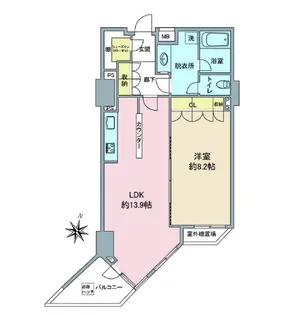 フィールA渋谷【13階】の間取り
