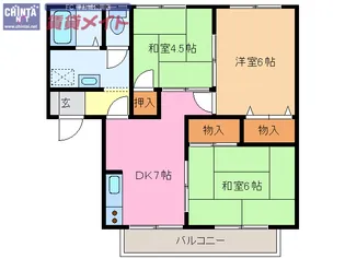 アビタシオン シードI【1階】の間取り