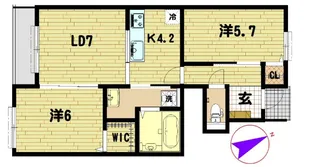 アムール久喜A棟【1階】の間取り