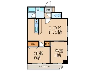 ロージュマン中曽根【2階】の間取り