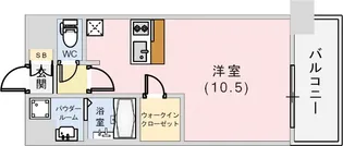 プレサンスKOBEティアラ【9階】の間取り