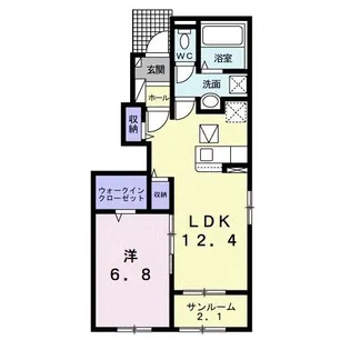 ルトンセランVI【1階】の間取り