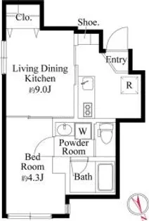 ウッドクレスト羽田レジデンス【1階】の間取り