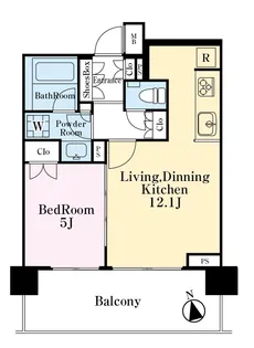 ミッドレジデンス文京【13階】の間取り