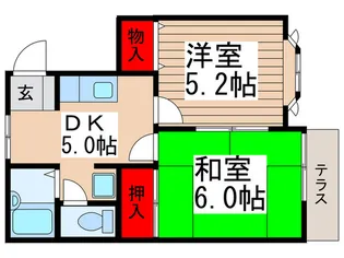 ファミール中山【1階】の間取り