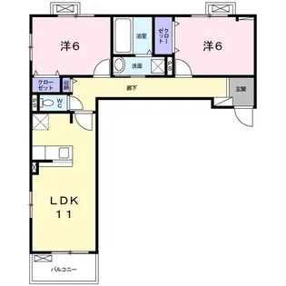 ヴィレッジ栗橋【2階】の間取り